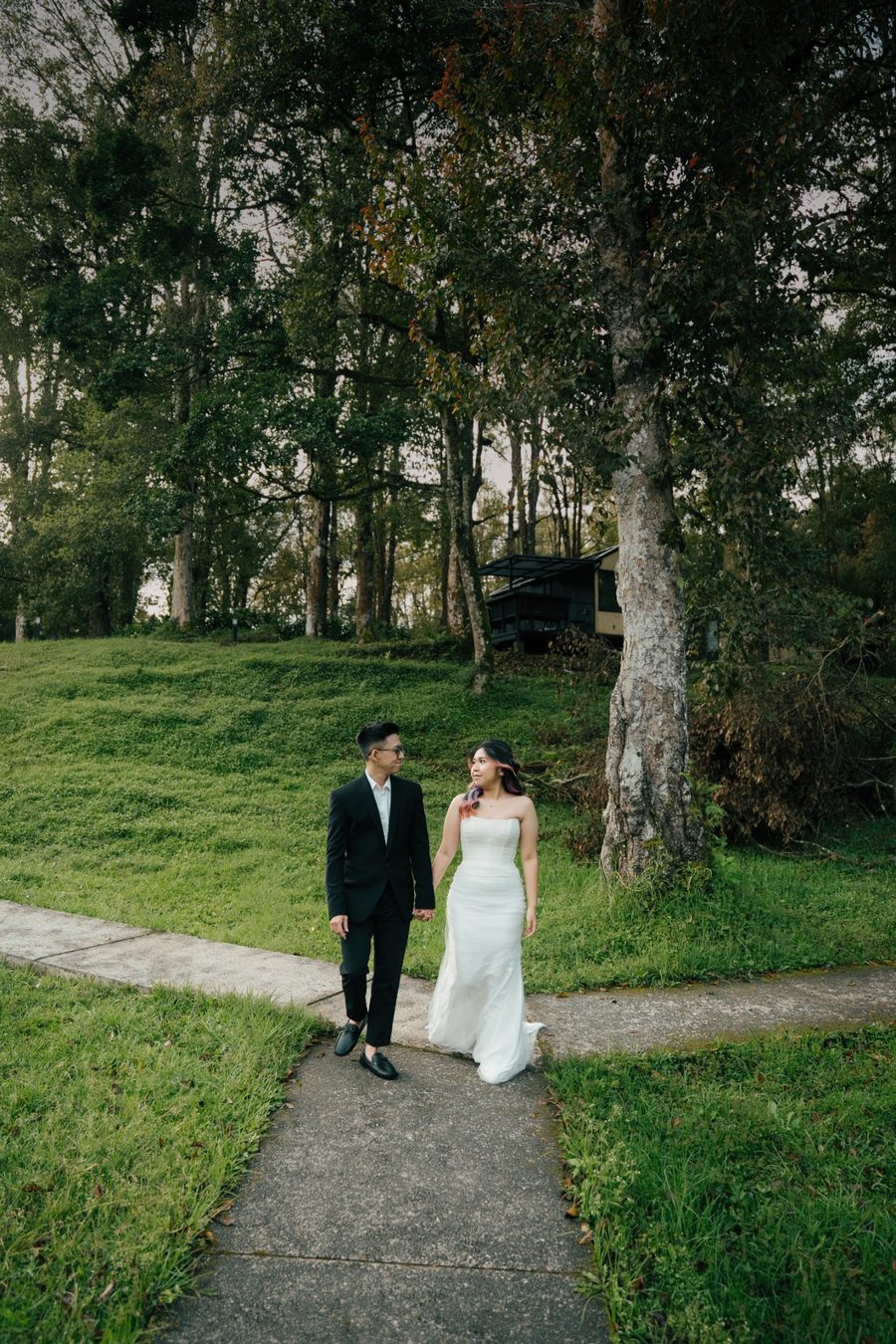 Filip and Michelle walking together