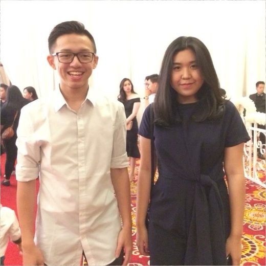 Filip and Michelle, dressed up